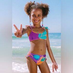 Cupshe Purple and Blue Bikini Vibrant Swimwear